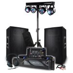 Pack sono 3200w bm sonic ampli 2000w paire denceintes passives 2x600w table de mixage portique 4 lumières ... Pack sono 3200w bm sonic ampli 2000w paire denceintes passives 2x600w table de mixage portique 4 lumières ...