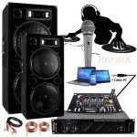Pack sono ampli 960w + 2 enceintes 1000w + table de mixage + micro + câble pc + câble hp - pa sono dj ... Pack sono ampli 960w + 2 enceintes 1000w + table de mixage + micro + câble pc + câble hp - pa sono dj ...