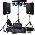Pack sono bm sonic 1600w paire denceintes passives 2x300w table de mix portique 4 lumi�res xperformer ...
