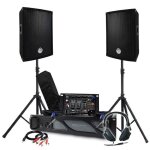Pack sonorisation - bm sonic - bms - 1000 - ampli 1000w - enceintes passives 2x150w - mix usb / bt