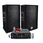 Pack sono dj 1200w enceintes bass reflex 3 voies 12 2x600w - amplificteur 100w usb mp3 sd bluetoothpc ... Pack sono dj 1200w enceintes bass reflex 3 voies 12 2x600w - amplificteur 100w usb mp3 sd bluetoothpc ...