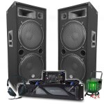 Pack sono dj - bm sonic - lsc215 / bms - 4000 - ampli 4000w - 2x2000w enceintes - table mixage usb / ...