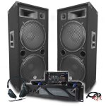 Pack sonorisation - bm sonic - lsc215 / bms - 3000 - amplificateur 3000w - enceintes 2x2000w - table ...