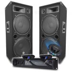 Pack sonorisation - bm sonic - lsc215 + bms - 4000 - 4000w ampli - 2x2000w enceintes - jeu de lumi�re ...