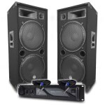 Pack sono dj bm sonic amplificateur 4000w paire denceintes passives lsc215 2x2000w câbles speakon sonorisation ... Pack sono dj bm sonic amplificateur 4000w paire denceintes passives lsc215 2x2000w câbles speakon sonorisation ...