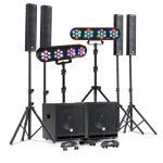 Pack sono dj complet 2400w bm sonic 4 enceintes 2x mega sub 38cm usb / bluetooth câbles micros 2 portiques ... Pack sono dj complet 2400w bm sonic 4 enceintes 2x mega sub 38cm usb / bluetooth câbles micros 2 portiques ...