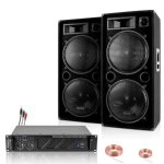 Pack sono ibiza sound 3960w total - 2 enceintes 1500w - ampli ventilé 960w - câbles - animation - mariage ... Pack sono ibiza sound 3960w total - 2 enceintes 1500w - ampli ventilé 960w - câbles - animation - mariage ...