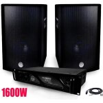 Pack sonorisation 1600w ampli mydj + enceintes bms - 12 de 2x600w + cblages