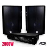 Pack sonorisation 2600w ampli mydj + enceintes bms - 12 de 2x600w + câblages Pack sonorisation 2600w ampli mydj + enceintes bms - 12 de 2x600w + câblages