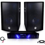 Pack sonorisation ampli amp - 300 + enceintes bms - 12 de 2x600w + cblages