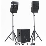 Pack sonorisation dj complet bm sonic bms - 15 - array - bt 1200w enceintes satellites caisson 38cm usb ...