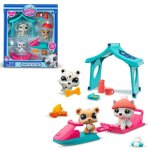 Pack  thme 3 pets - bandai - littlest neige - animaux et accessoires