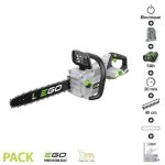 Pack tronconneuse electrique batterie 56v 5ah chargeur rapide ego power guide oregon 40 cm cs1614e -