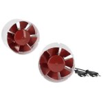 Pack ventilation hydroponique - extracteur + intracteur - 2 x 190 m3 / h - rouge