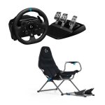 Pack volant de course g923 driving force logitech - xbox series xs xbox one et pc + sige de pilote playseat ...