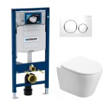 Geberit - pack wc b�ti geberit duofix + wc suspendu swiss aqua technologies sans bride + abattant softclose ...