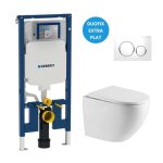 Geberit - pack wc bati - support geberit extra - plat + wc sans bride swiss aqua technologies + plaque ...