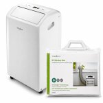 Pack whirlpool pacf29cow climatiseur mobile silencieux 30m2 + kit fen�tre