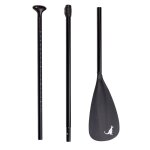 Pagaie pour stand up paddle en aluminium - lgre et dmontable - coloris noir