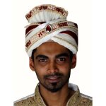 Pagdi blanc turban chapeau indien traditionnel sherwani kurta