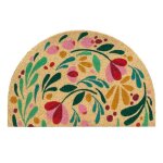 Paillasson demi - cercle floral � 60 x 40 cm