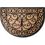 Paillasson demi lune en caoutchouc et coco