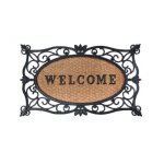 Paillasson - esschert design - welcome - coco et caoutchouc - noir - asymtrique