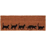 Paillasson en fibres de coco evolution 75 x 25 cm chats