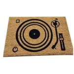 Paillasson - love that record - coco platine vinyle - 40x60cm - noir - rectangulaire