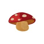 Paillasson en noix de coco champignons - fisura - 70 x 40 cm - antidrapant pvc