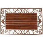 Paillasson style fonte rouleau coco 74 x 46 cm