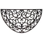 Paillasson tapis caoutchouc demi - lune - 68 x 40 cm - esschert design