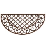 Paillasson tapis fonte demi - lune - 67 x 34 cm - esschert design