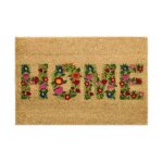 Paillasson - wadiga - home fleuri - multicolore - coco - 60x40cm