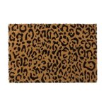 Paillasson - wadiga - lopard - 60x40x1. 5cm - coco - marron noir