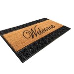 Paillasson welcome marron et noir 45 x 75 cm - marron - 75 cm x 45 cm x 1. 7 cm - calicosy