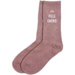 Paire de chaussettes paillettes fille chérie femme 39 rose fuchsia 39 Paire de chaussettes paillettes fille chérie femme 39 rose fuchsia 39