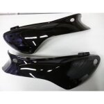 Paire coque arri�re noir brillant pour scooter peugeot 50 trekker 2007