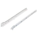 Paire de coulisses � galets fr402 hettich - l. 250 mm - charge 25 kg - blanc - 106161101
