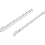 Paire de coulisses � galets fr402 hettich - l. 300 mm - charge 25 kg - blanc - 1058344