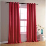 Paire de doubles rideaux � ?illets oxford rouge 140 x 260 cm