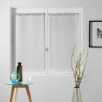 Voilage brise - bise milza blanc 2 x 60 x 160 cm - paire ?illets