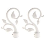 Paire embout de tringle  rideau en mtal dcoration tte pour rideau de fentre maison 22mm type 2 - ...