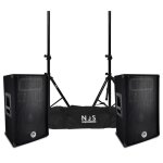 Paire denceintes sono dj bm sonic bms - 10 bass reflex trapézoïdal à 3 voies 10 / 25cm - 2 x 400w supports ... Paire denceintes sono dj bm sonic bms - 10 bass reflex trapézoïdal à 3 voies 10 / 25cm - 2 x 400w supports ...