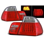 Paire de feux arriere bmw serie 3 e46 berline de 2001 a 2005 led rouge blanc - 27335696
