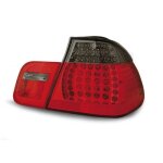 Paire de feux arriere bmw serie 3 e46 berline 01 - 05 led rouge fume