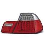 Paire de feux arriere bmw serie 3 e46 coupe 99 - 03 led rouge blanc