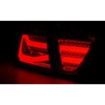 Paire feux arriere bmw serie 3 e90 berline 05 - 08 led bar rouge fume