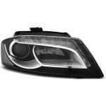 Paire de feux phares audi a3 8p de 2008 a 2012 drl led noir - 27360992