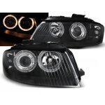 Paire de feux phares audi a3 8p de 2003 a 2008 angel eyes noir - 27360990